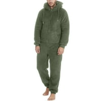 Muške hlače na rasprodaji Plus Size Muški kombinezon s kapuljačom s dugim rukavima pidžama ležerni zimski topli