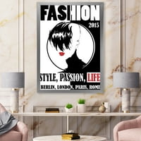 DesignArt 'Style Passion Life Fashion Woman III' Vintage uokvireni umjetnički tisak