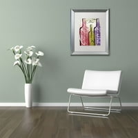 Zaštitni znak likovna umjetnost Degustacija vina II Canvas Art by Color Bakery White Matte, Silver Frame
