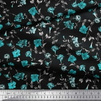 Baršunasta tkanina s listovima i cvjetnim umjetničkim otiscima na tkanini od tkanine od