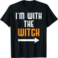 Muške ženske košulje za Noć vještica za muškarce, ja s vješticom, smiješna majica za Noć vještica s grafikom,