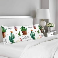 Akvarelni cvjetni lonci Ljubavni lišće kaktusa tijela jastučni jastučnici jastuka sočna biljna tijela jastuk zaštitnika