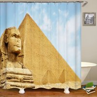 Drevni Egipatski piramida za tuširanje zavjese kupaonice zavjesa pustinjski krajolik Frabični vodootporni poliesterska
