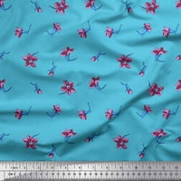 Pamučna tkanina od batista s točkicama s cvjetnim printom i divljim cvijećem širine dvorišta