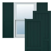Ekena Millwork 12 W 75 H True Fit Pvc Farmhouse Fard Panel kombinacija fiksnih nosača, toplinska zelena