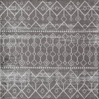 Marokanski plemenski sivi tepih u boji ugljena, 8'3910'0