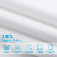 Komplet posteljine-Ravna plahta, ugrađena plahta s dubokim džepom i jastučnice- egipatski pamuk i broj niti-vrlo