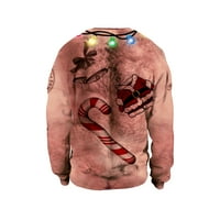 Božićna majica za par a-lista pulover s okruglim vratom s dugim rukavima džemper ružni smiješni grafički vrhovi