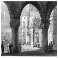 Venecija: Katedrala Sv. Graviranje čelika, engleski, 1833. Ispis plakata od