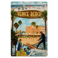 Venecijana plaža, Kalifornija, montažne scene Zidne zid od breze