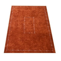 Tepisi, ručno pleteni tkalački stan, Moderni svileni tepih, narančasta, 8.10 inča