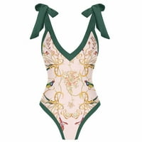 Cethrio Womens bikini kupaći kostimi-jednodijelna čipkasta duga suknja šifon s dvodijelnim set kupaćim kostima