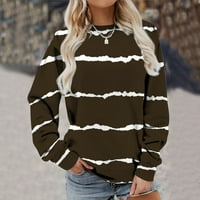 Ženske majice dugih rukava U A-listi Plus Size ležerna majica s okruglim vratom s printom pulover labava tunika