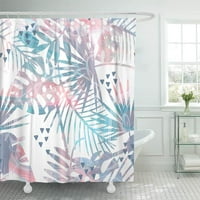 Bešavne biljke tropskog vektora i palmine lišće modno kupaonica dekor kupatila za tuširanje
