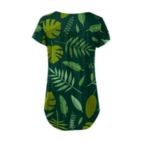 Ženske majice s modnim ženskim printom proljetno-ljetni Casual Top s okruglim vratom s kratkim rukavima s printom