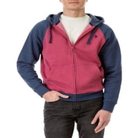S. Polo Assn. Muški puni zip colorblock raglan hoodie