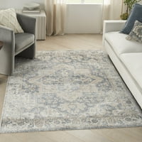 Perzijski Plavo-sivi tepih u perilici rublja, 6 '7 9'