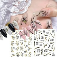 Naljepnice za nokte izvrsna Nova lako mramorni uzorak Zlatna naljepnica za nokte za žene