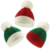 Muška i ženska vanjska jednobojna božićna pletena pamučna kapa Sportska krema za sunčanje topla pletena beretka