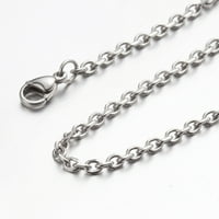 10 -100 srebrna ili crni ogrlica s križnom vezom od nehrđajućeg čelika