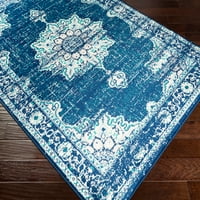 Ažurirani tradicionalni tepih od zelene, plave boje