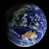 Cijela fotografija Zemlje iz svemira s australskim plakatom