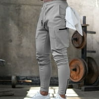 Muške hlače svestrani stil cijele sezone teretni više boja džepni patentni gumb Čvrsta boja Vanjske hlače proljeće
