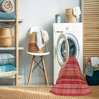 Tepisi za pranje rublja u perilici rublja, unutarnji kvadratni prijelazni crveni tepisi, kvadrat 6 stopa