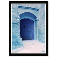 Wynwood Studio ispisuje arhitekturu plavih vrata i zgrade World Architecture Wall Art Canvas Print Blue 13x19