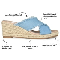 Kolekcija Journee Womens Shanni Tru Comfort pjenaste pete espadrille sandale