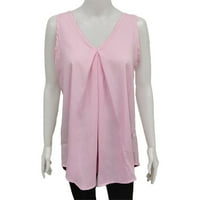 Ženski ljetni labavi prsluk bez rukava Majica Ženska ljetna ležerna bluza u ružičastoj boji