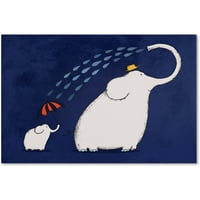 Zaštitni znak likovna umjetnost Umbrella Elephant Canvas Art od Carla Martell