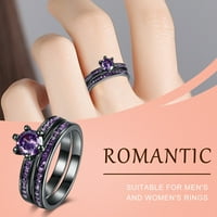Yinguo žene prstenovi prstiju darova legura prsten vjenčanje cirkon veličina šareni nakitni prstenovi 12
