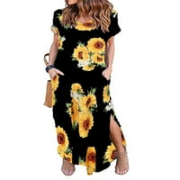 LUMONO WOMEN kaftan Baggy Maxi haljina Havajska cvjetna paisley odmor Long Sundress boho plaža prekrivanje duge
