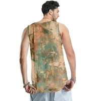 Muška majica s mišićima, vojni Camo prsluk bez rukava, sportska majica bez rukava, ležerna košulja