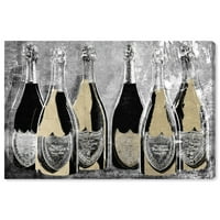 Avenue Runway Avenue Pijeva i alkoholna pića zidna umjetnička platna ispisuje šampanjac 'Dom Party Glam' - zlato,