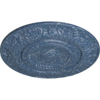 Ekena Millwork 7 8 OD 1 4 P Biddi stropni medaljon, ručno oslikana Americana Crackle