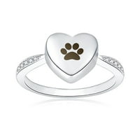 Prilagođeni kremacijski nakit sa značkama, personalizirani prsten za pepeo, prigodni poklon za kućne ljubimce,
