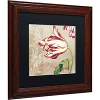 Zaštitni znak likovna umjetnost Pepermint Tulips II Canvas Art by Color Pekara Black Matte, drveni okvir
