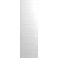 Ekena Millwork 15 W 38 H TRUE FIT PVC Horizontalni sloj uokviren modernim stilom Fiksni nosač, bijele