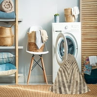Ahgly Company stroj za pranje za pranje zatvorenih okruglih suvremenih prostirki kaki zlata, 6 'krug