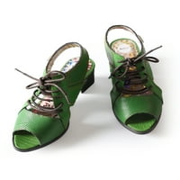Oči i maia ženske sandale sa sandalama kože sa sandalama sa srednjim potpeticama
