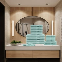 Addy Home Fashions 20-komad set ručnika za kupanje od pamuka, plava