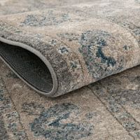 Jedinstveni Salzburški tepih na tkalačkom stanu 9' 0 12' 2 , Siva